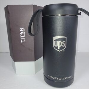 UPS United Parcel Service Titan Black Thermal Mug Combo